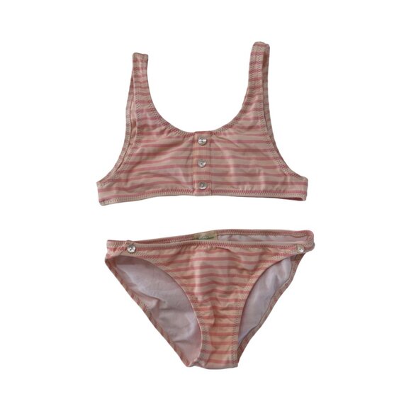 PACIFIC RAINBOW - BIKINI - STRIPE - LIGHT /DARK PINK - 6Y - NEW NO TAG - Picture 2 of 4